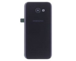 Akkufedél Samsung Galaxy A5 (2017) SM-A520F hátlap fekete (ragasztóval, kamera plexi kerettel)
